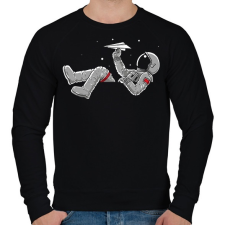 PRINTFASHION Űrhajós - Férfi pulóver - Fekete férfi pulóver, kardigán