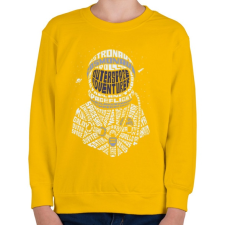PRINTFASHION Űrhajós - Gyerek pulóver - Sárga gyerek pulóver, kardigán