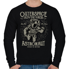 PRINTFASHION Űrhajós kaland - Férfi pulóver - Fekete