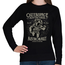 PRINTFASHION Űrhajós kaland - Női pulóver - Fekete női pulóver, kardigán