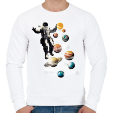 PRINTFASHION Űrhajós karácsonyfa - Férfi pulóver - Fehér férfi pulóver, kardigán