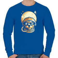 PRINTFASHION Űrhajós kutya - Férfi pulóver - Királykék férfi pulóver, kardigán