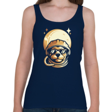 PRINTFASHION Űrhajós kutya - Női atléta - Sötétkék női trikó