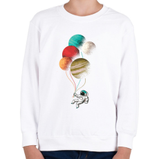 PRINTFASHION Űrhajós lufikkal - Gyerek pulóver - Fehér