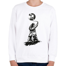 PRINTFASHION Űrhajós lufival - Gyerek pulóver - Fehér gyerek pulóver, kardigán