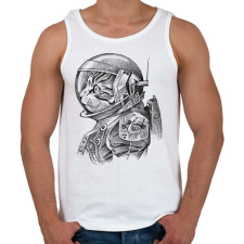 PRINTFASHION Űrhajós macska - Férfi atléta - Fehér atléta, trikó