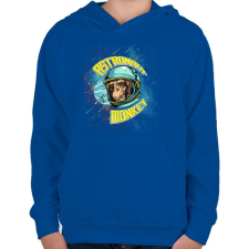 PRINTFASHION Űrhajós majom - Gyerek kapucnis pulóver - Királykék gyerek pulóver, kardigán