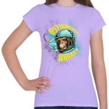 PRINTFASHION Űrhajós majom - Női póló - Viola női póló