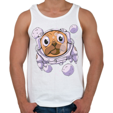 PRINTFASHION Űrhajós mopsz - Férfi atléta - Fehér atléta, trikó