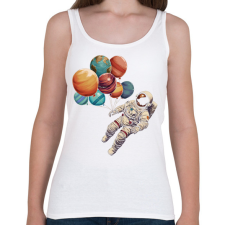 PRINTFASHION Űrhajós - Női atléta - Fehér női trikó