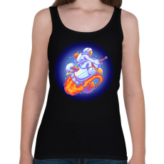 PRINTFASHION űrhajós - Női atléta - Fekete