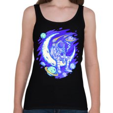 PRINTFASHION űrhajós - Női atléta - Fekete