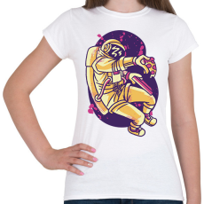 PRINTFASHION Űrhajós pizzával - Női póló - Fehér