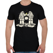 PRINTFASHION Űrhajósok - Férfi póló - Fekete férfi póló