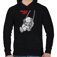 PRINTFASHION Űrhinta - Férfi kapucnis pulóver - Fekete férfi pulóver, kardigán