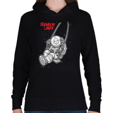PRINTFASHION Űrhinta - Női kapucnis pulóver - Fekete