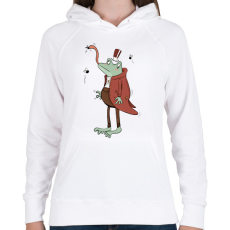 PRINTFASHION Úri béka - Női kapucnis pulóver - Fehér