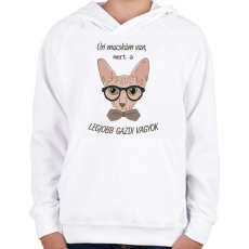 PRINTFASHION Úri macskám van 2  - Gyerek kapucnis pulóver - Fehér