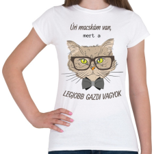 PRINTFASHION Úri macskám van - Női póló - Fehér női póló