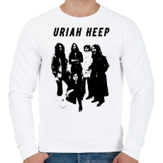 PRINTFASHION uriah heep stencil - Férfi pulóver - Fehér