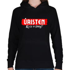 PRINTFASHION Úristen Ki Ez A Lány? - Női kapucnis pulóver - Fekete női pulóver, kardigán