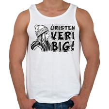 PRINTFASHION Úristen veri big - Férfi atléta - Fehér atléta, trikó