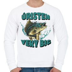 PRINTFASHION Úristen very big - Férfi pulóver - Fehér