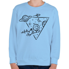 PRINTFASHION Űrkutya - Gyerek pulóver - Világoskék