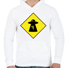 PRINTFASHION Űrlény - Férfi kapucnis pulóver - Fehér
