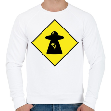 PRINTFASHION Űrlény - Férfi pulóver - Fehér
