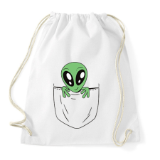 PRINTFASHION Űrlény zsebminta - Sportzsák, Tornazsák - Fehér tornazsák