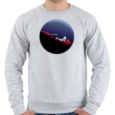 PRINTFASHION Űrpasi - Férfi pulóver - Sport szürke