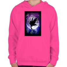 PRINTFASHION Ursula tündér - Gyerek kapucnis pulóver - Fukszia
