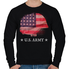 PRINTFASHION US ARMY - Férfi pulóver - Fekete