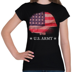 PRINTFASHION US ARMY - Női póló - Fekete