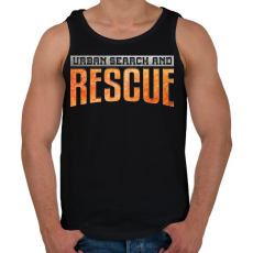PRINTFASHION US&Rescue - Férfi atléta - Fekete