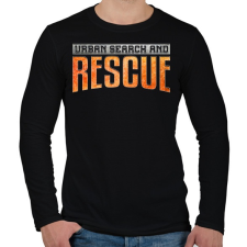 PRINTFASHION US&Rescue - Férfi hosszú ujjú póló - Fekete férfi póló