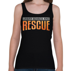 PRINTFASHION US&Rescue - Női atléta - Fekete