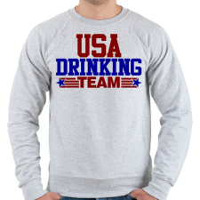 PRINTFASHION USA drinking team - Férfi pulóver - Sport szürke férfi pulóver, kardigán
