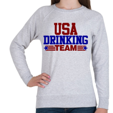 PRINTFASHION USA drinking team - Női pulóver - Sport szürke női pulóver, kardigán