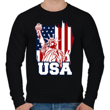 PRINTFASHION usa liberty - Férfi pulóver - Fekete férfi pulóver, kardigán
