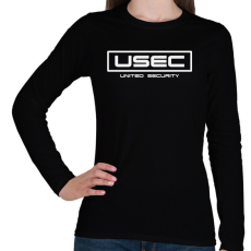 PRINTFASHION USEC - United Security - Női hosszú ujjú póló - Fekete