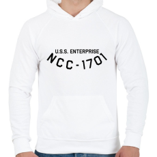 PRINTFASHION USS Enterprisee NCC - Férfi kapucnis pulóver - Fehér