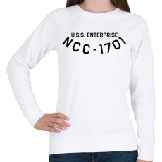 PRINTFASHION USS Enterprisee NCC - Női pulóver - Fehér