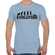 PRINTFASHION Úszás evolúció - Férfi póló - Világoskék