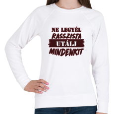 PRINTFASHION Utálj mindenkit - Női pulóver - Fehér