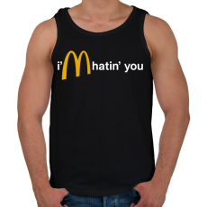 PRINTFASHION Utállak - Férfi atléta - Fekete