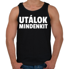 PRINTFASHION UTÁLOK MINDENKIT - Férfi atléta - Fekete atléta, trikó