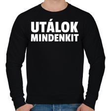 PRINTFASHION UTÁLOK MINDENKIT - Férfi pulóver - Fekete férfi pulóver, kardigán