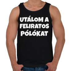 PRINTFASHION UTÁLOM A FELIRATOS PÓLÓKAT - Férfi atléta - Fekete